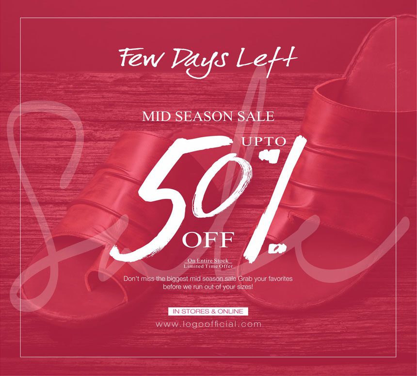 50 % off on Logo shoes for limited Time