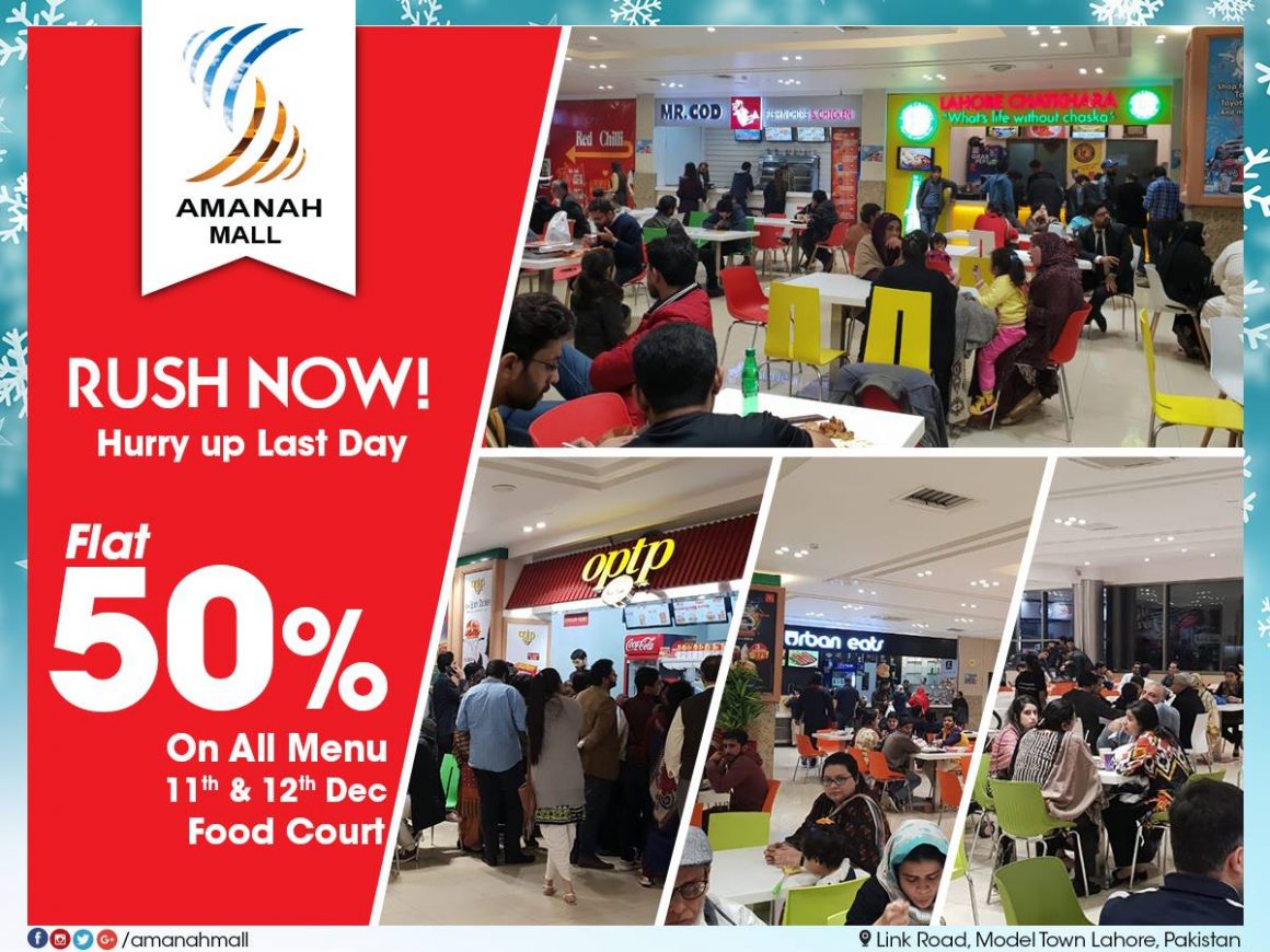 50% Flat off on Food Court