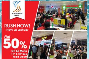 50% Flat off on Food Court